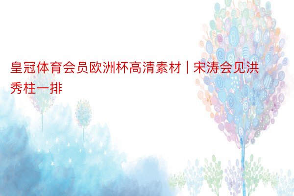 皇冠体育会员欧洲杯高清素材 | 宋涛会见洪秀柱一排